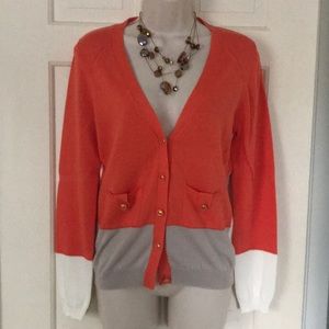 Trina Turk Colorblock Carigan M NWT